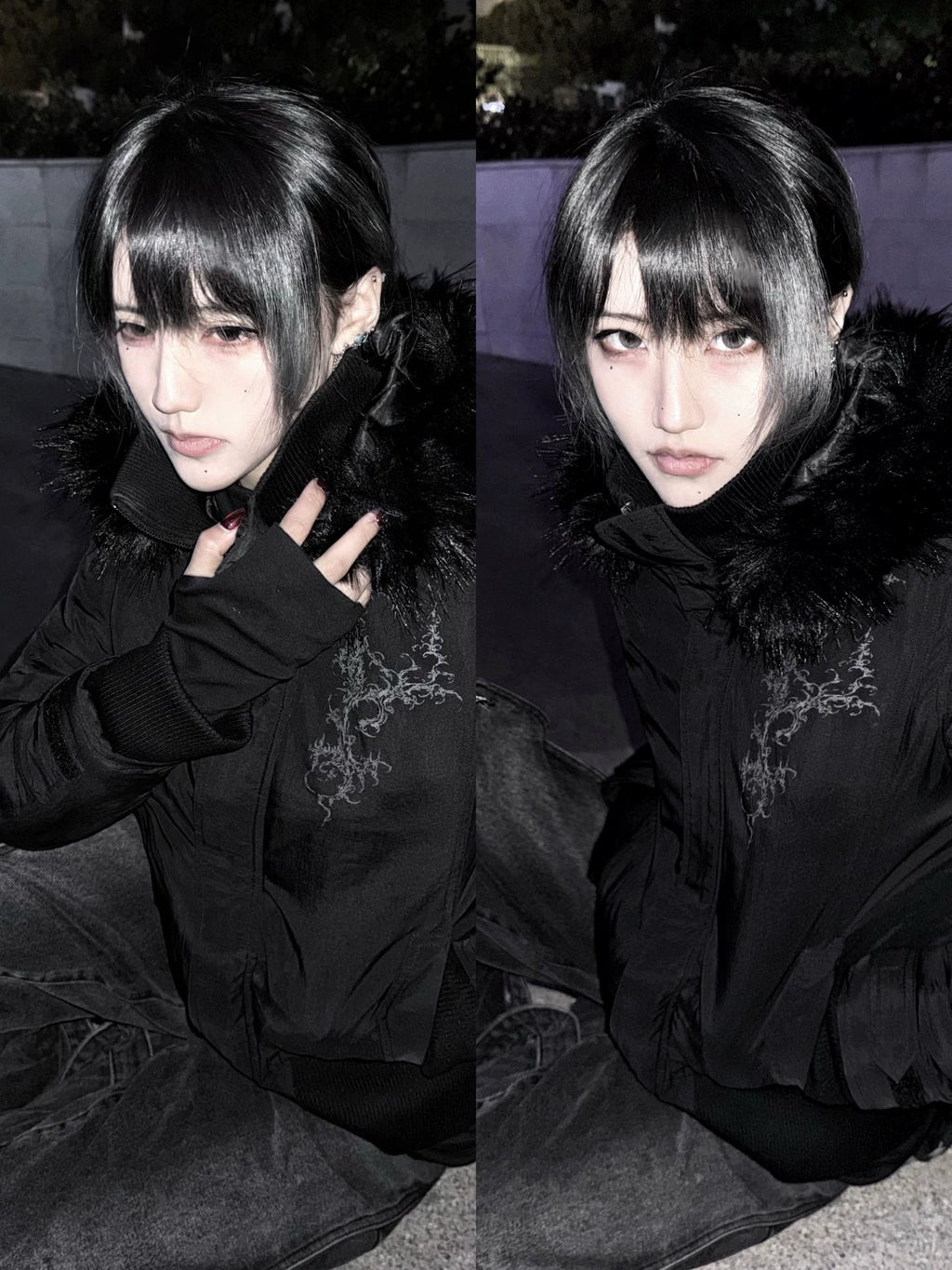 Fur Trim Hooded Cotton Jacket