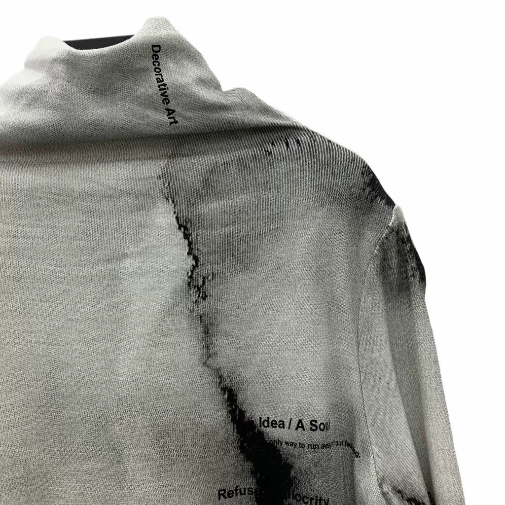 Ink-Dyed High Neck Top