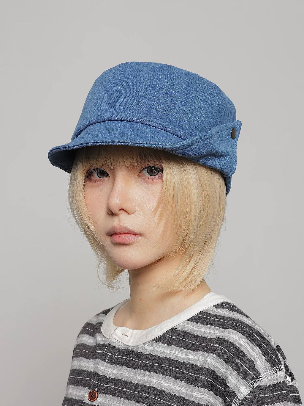 Foldable Brim Denim Cap