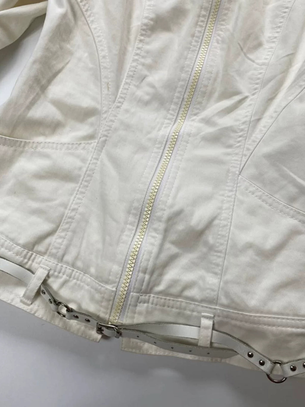 Apricot Belted Stand Collar Jacket