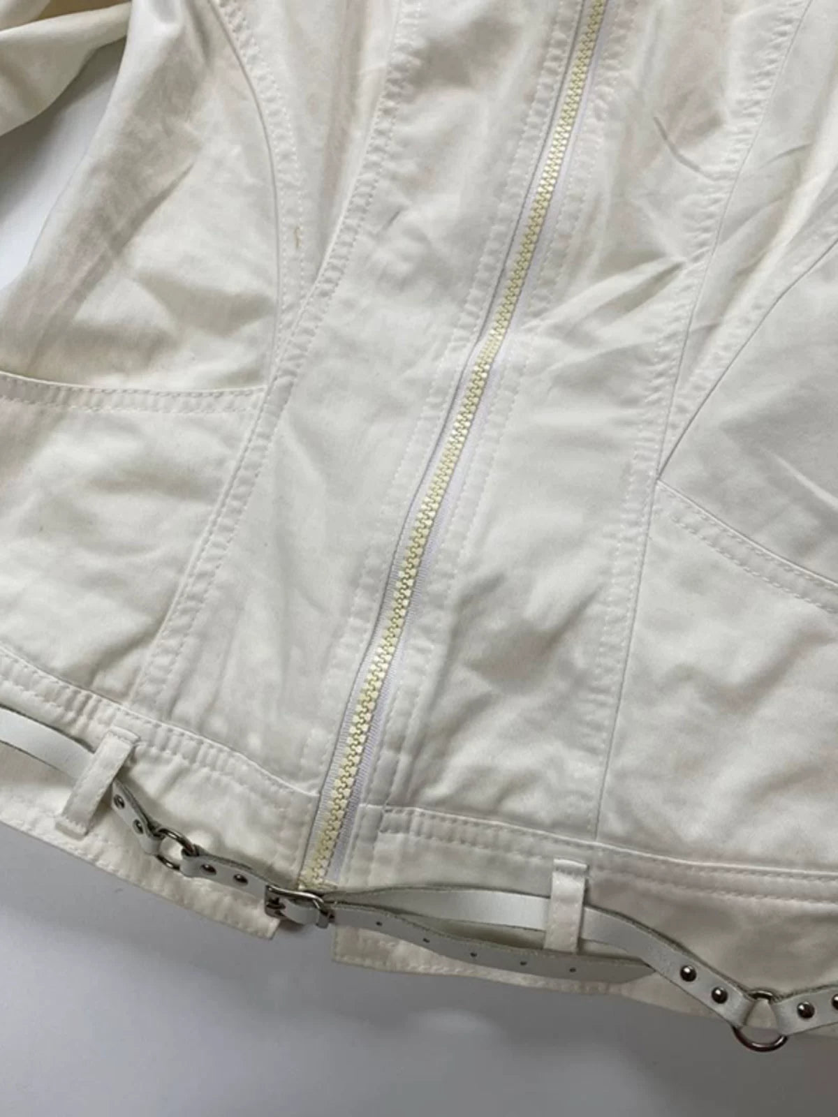 Apricot Belted Stand Collar Jacket