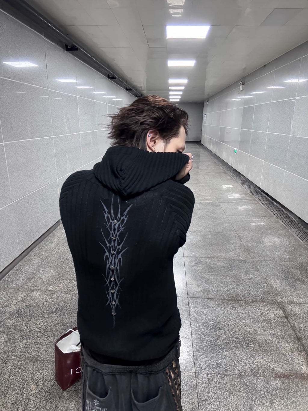 Wizard Hood Slim Knit Jacket