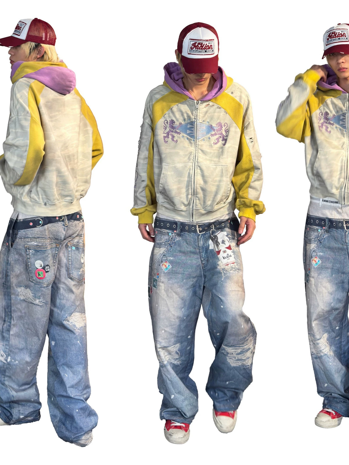 Spray-Dyed Waffle Hoodie