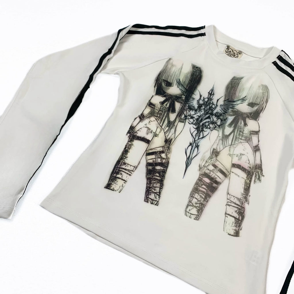 Twin Doll Print Long Sleeve