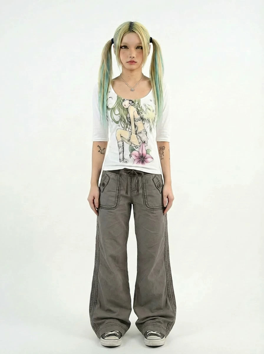 Petunia Girl Print Tee