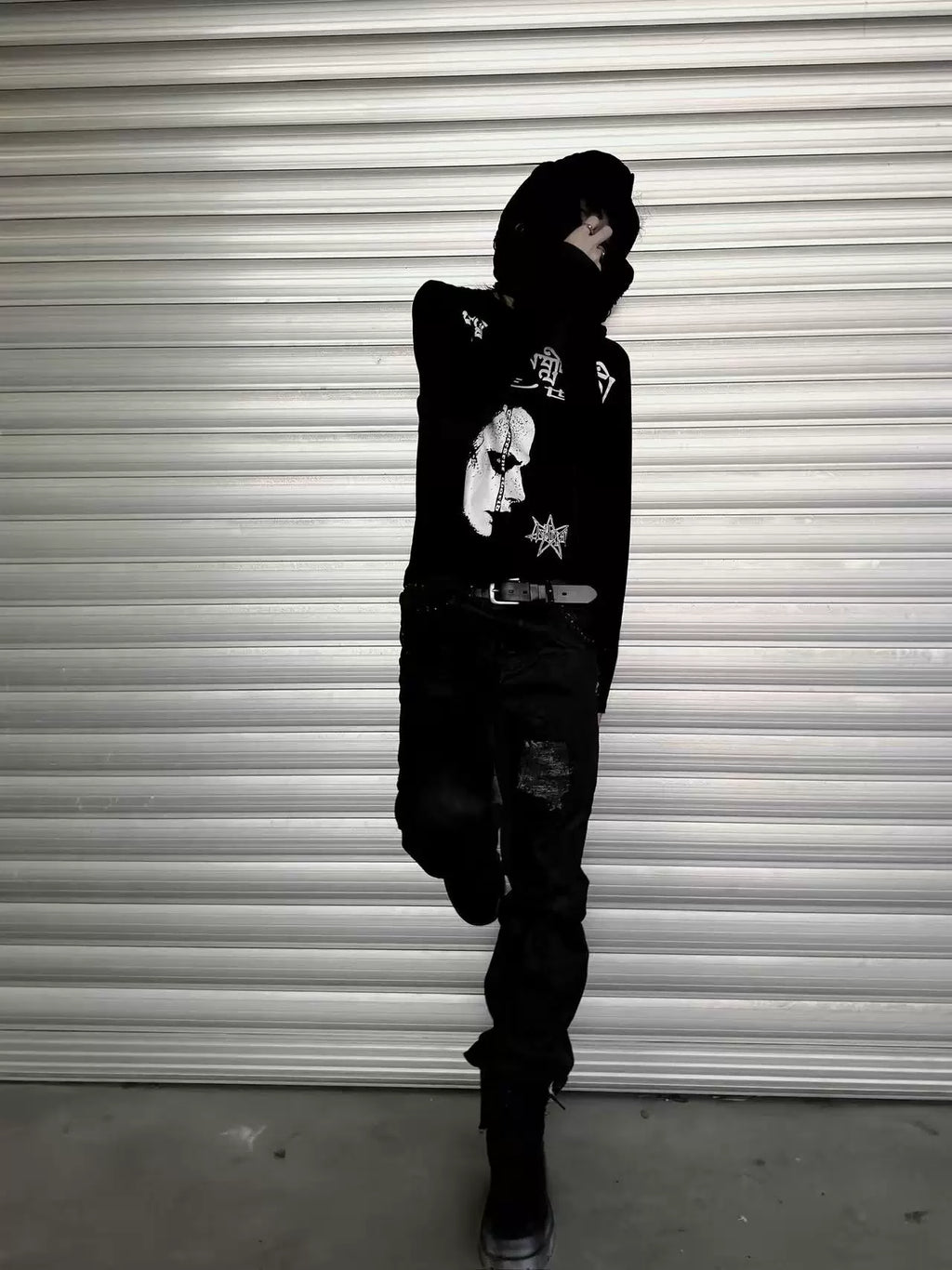Witch Portrait Distressed Long Sleeve