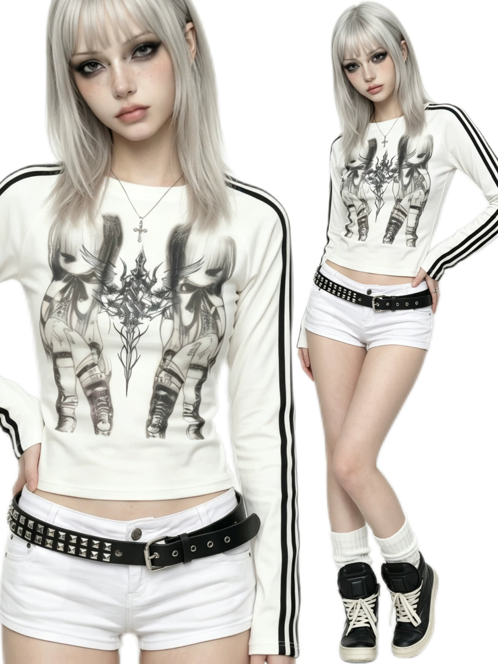 Twin Doll Print Long Sleeve