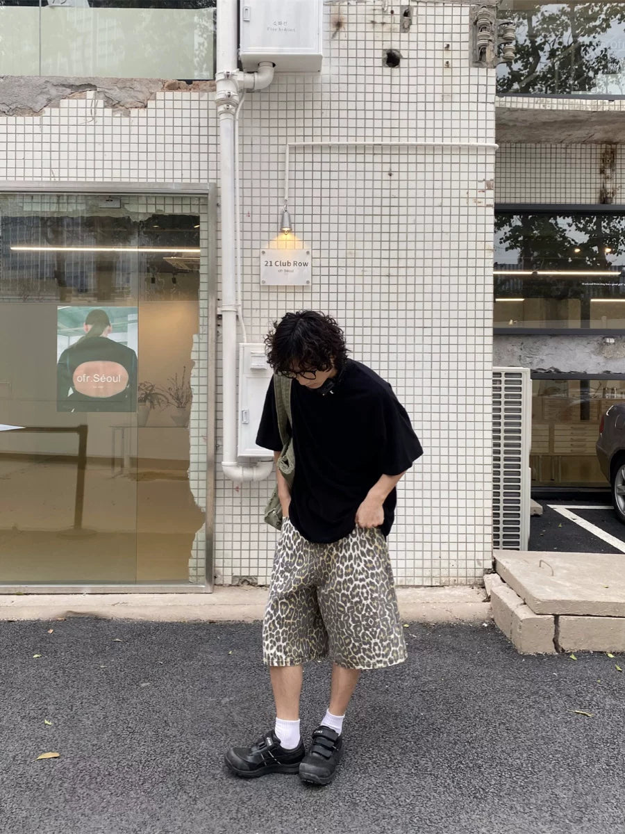Leopard Denim Jorts