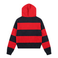 Striped Knit Hooded Sweater