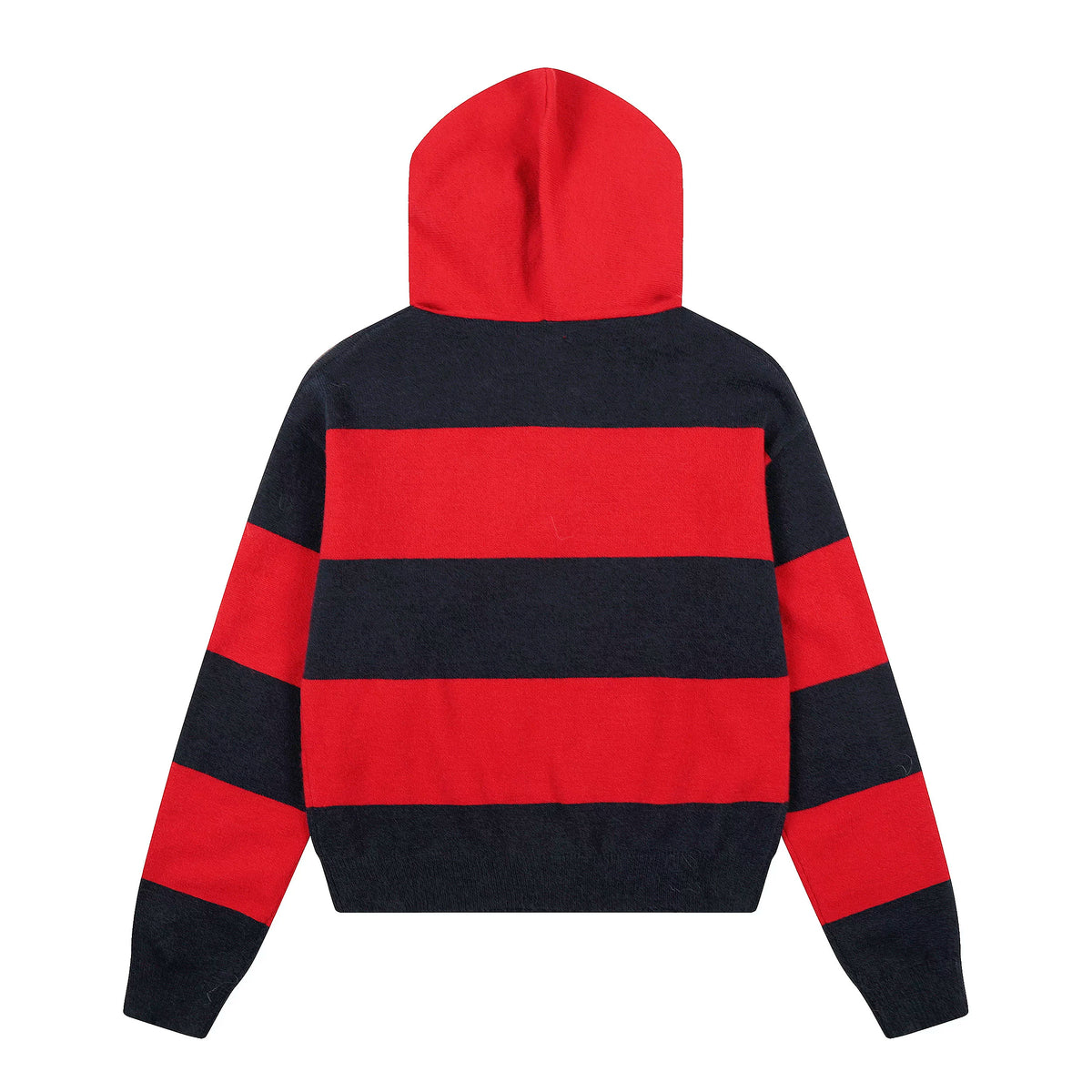 Striped Knit Hooded Sweater