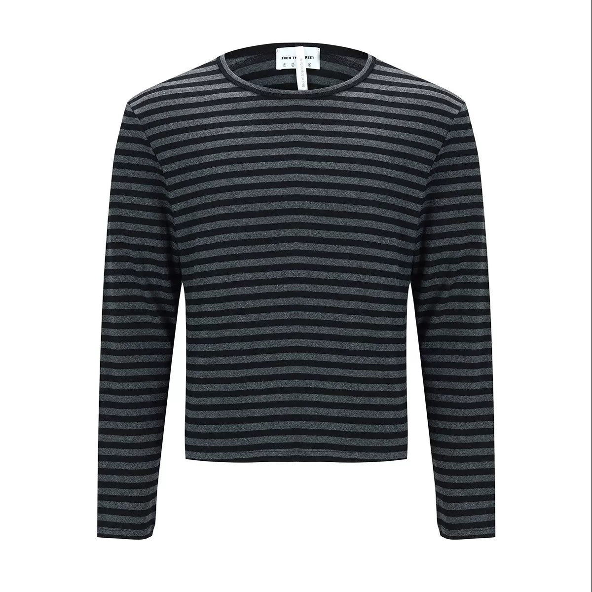 Grey Stripe Slim Long Sleeve