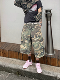 Pearl Ripped Camo Jorts