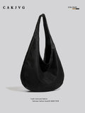 Black Canvas Slouch Tote
