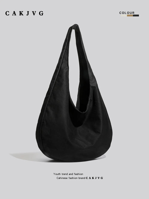 Black Canvas Slouch Tote
