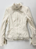 Apricot Belted Stand Collar Jacket