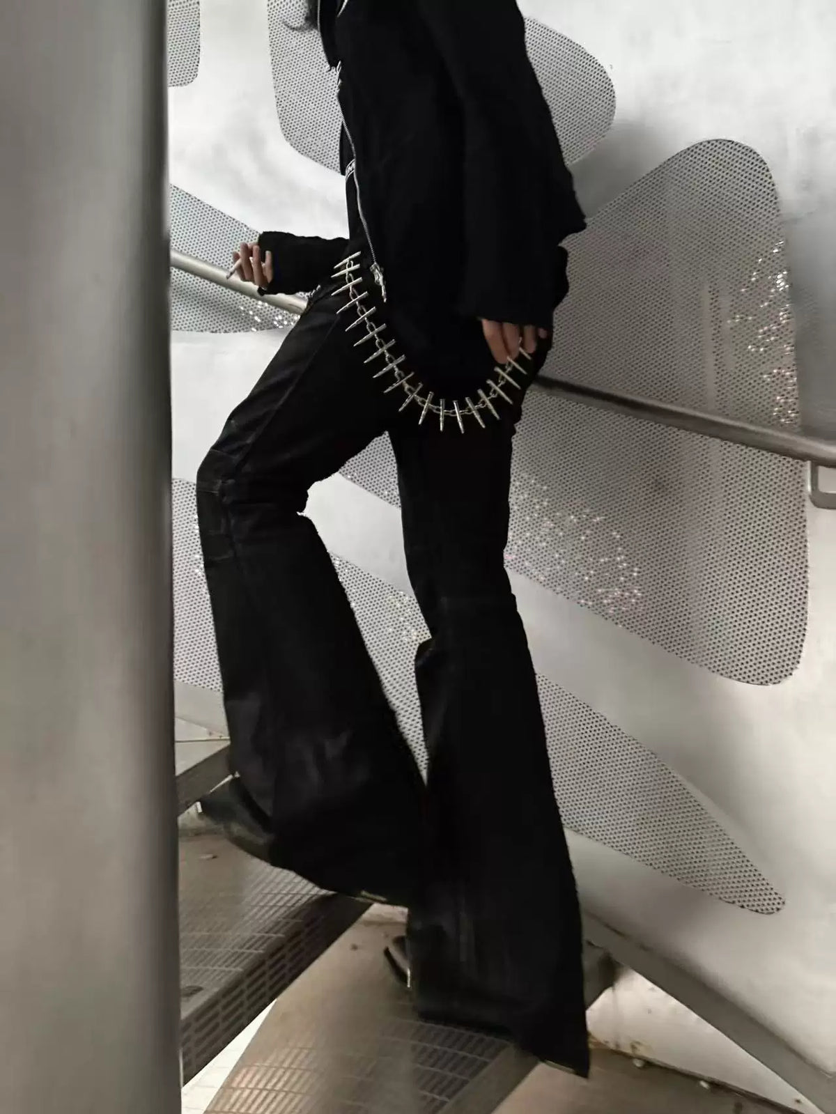 Evil Era Waxed Flare Jeans