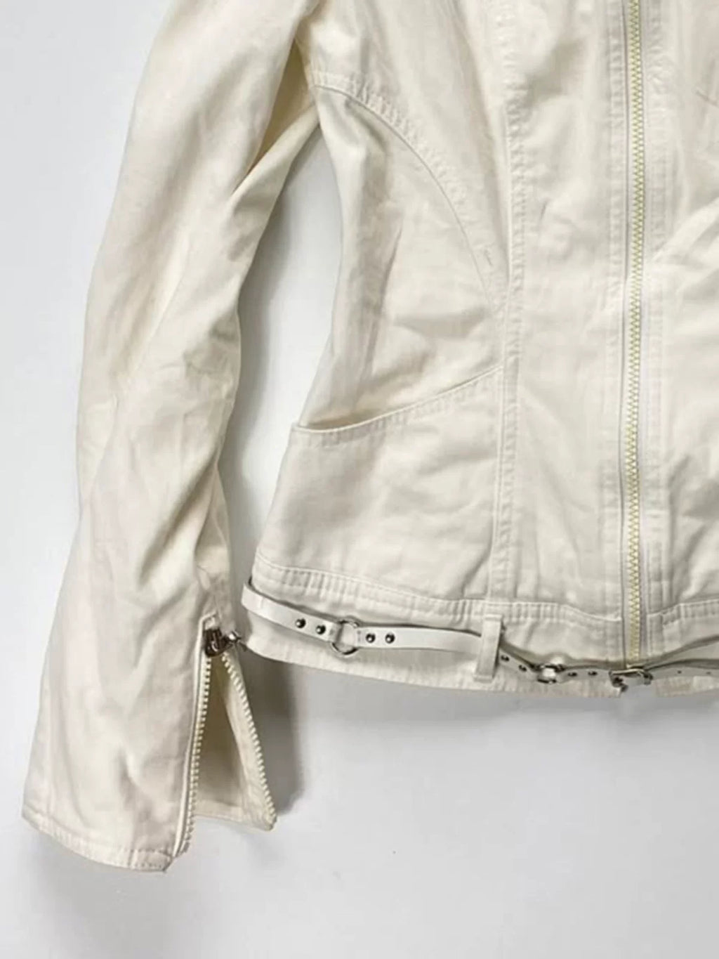 Apricot Belted Stand Collar Jacket