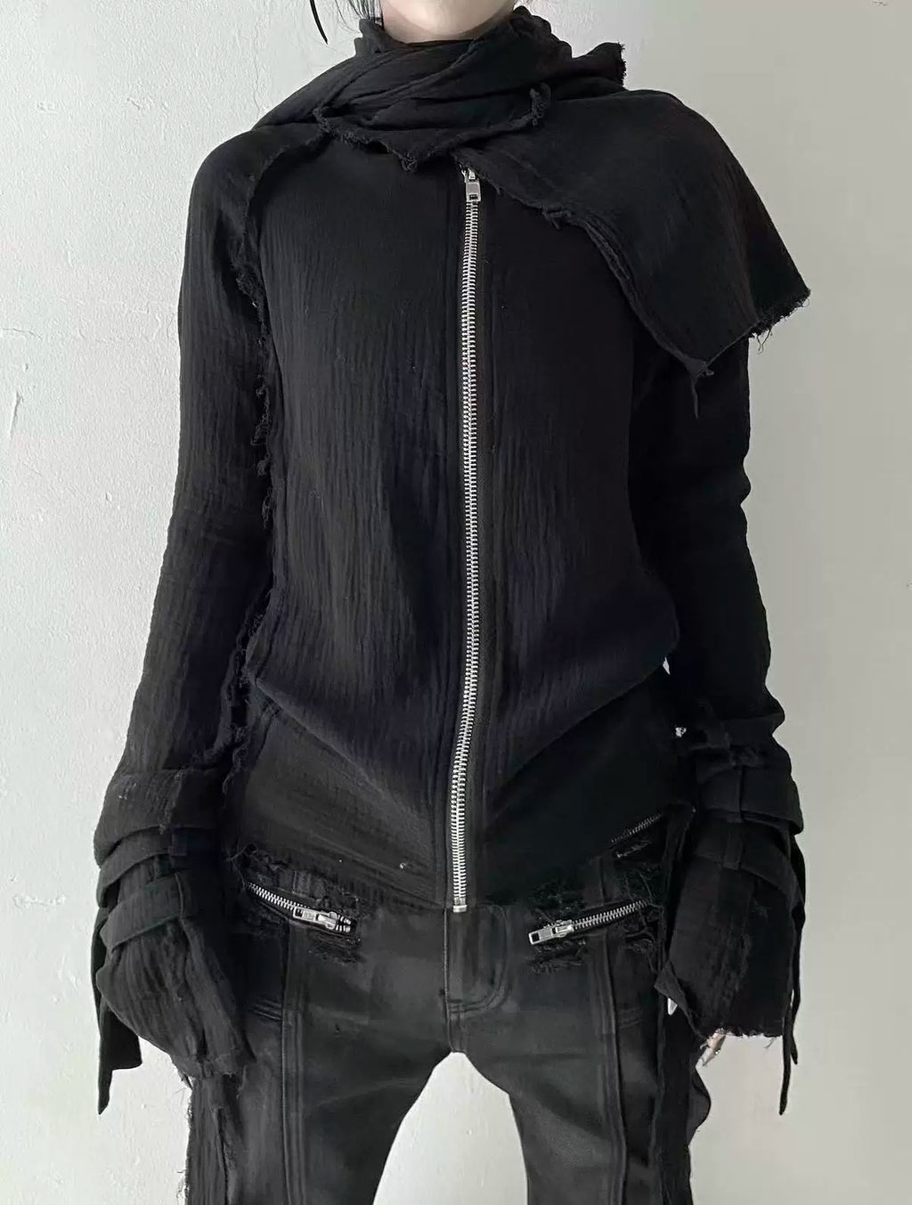 Reversible Tassel Zip Jacket