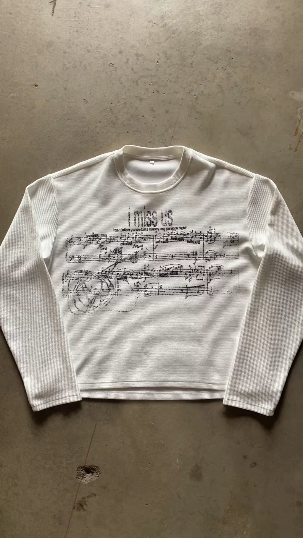 Music Sheet Print Long Sleeve