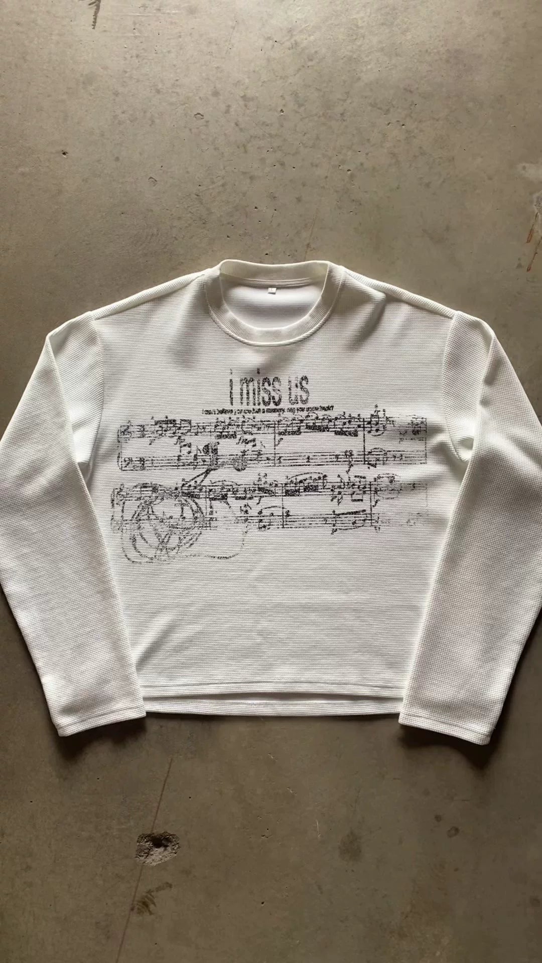 Music Sheet Print Long Sleeve