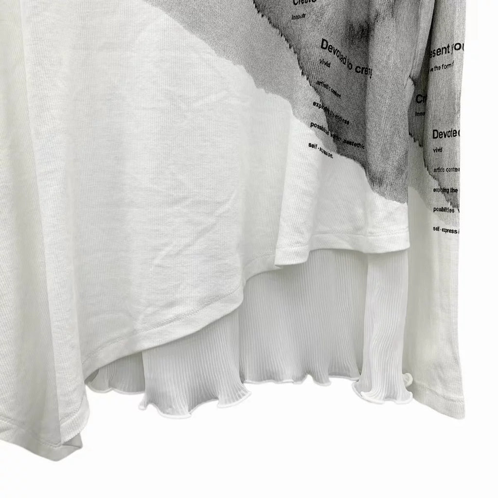 Ink-Dyed High Neck Top