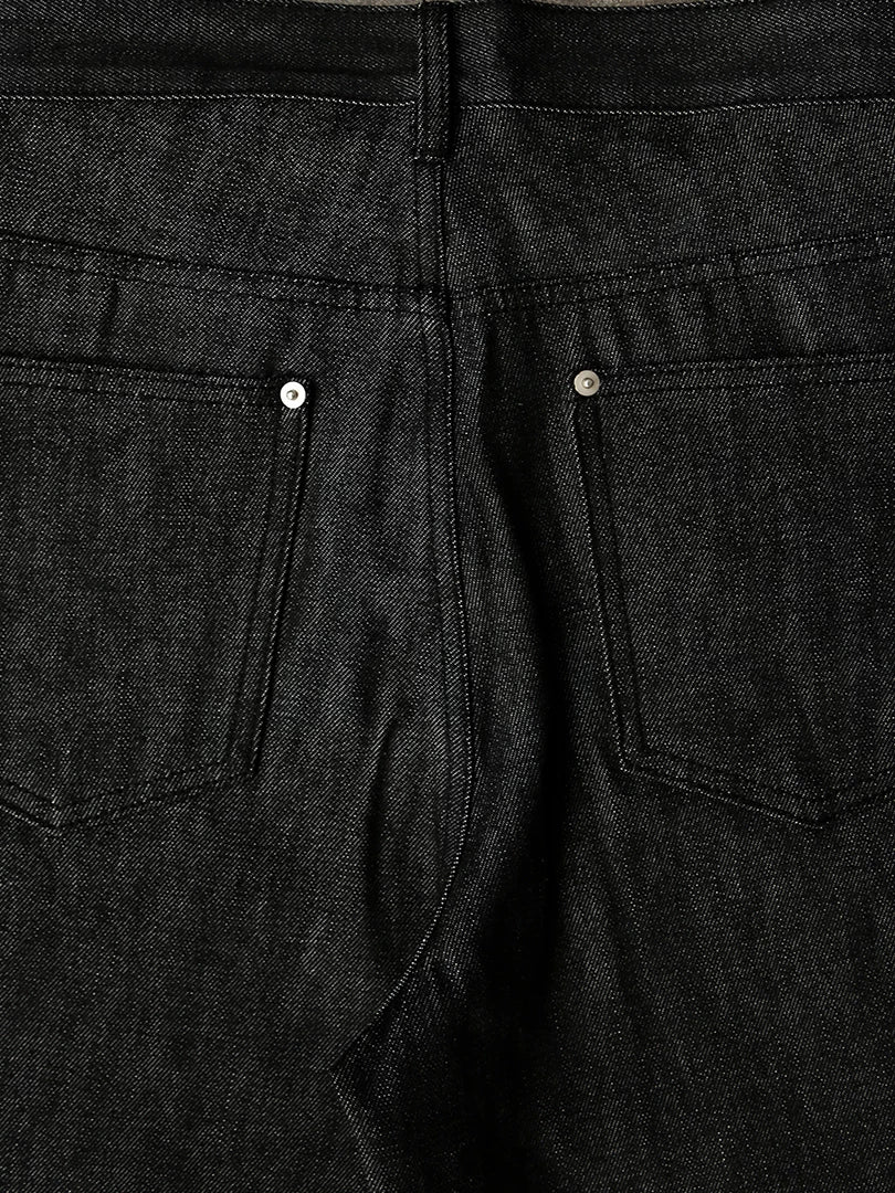 Black Selvedge Wide Jeans