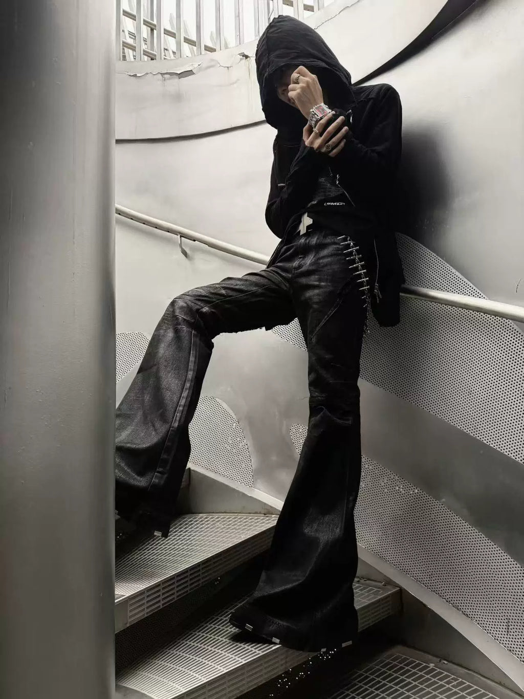 Evil Era Waxed Flare Jeans