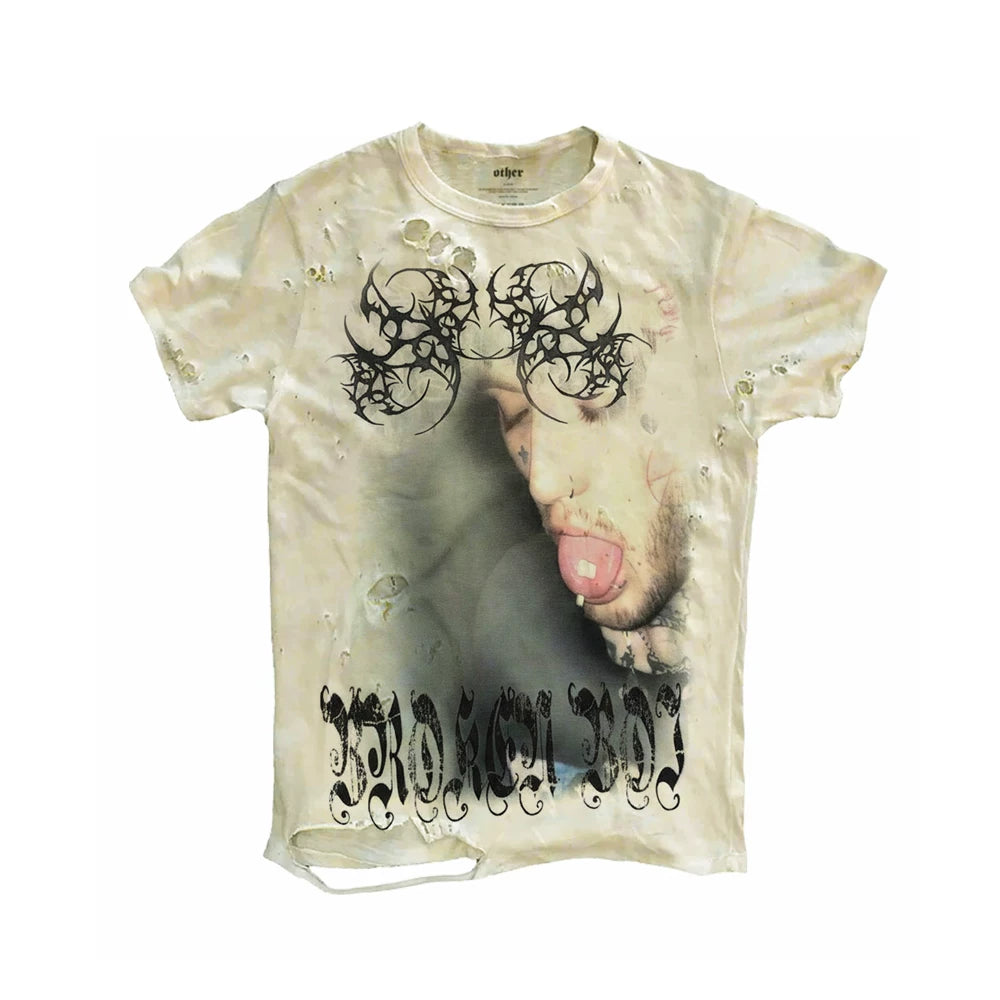Faded Emo Print Tee