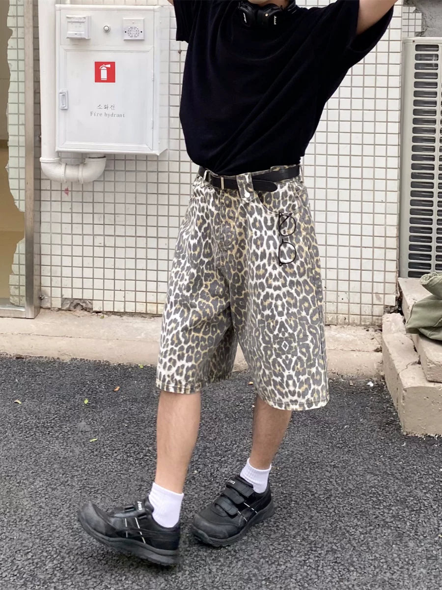 Leopard Denim Jorts