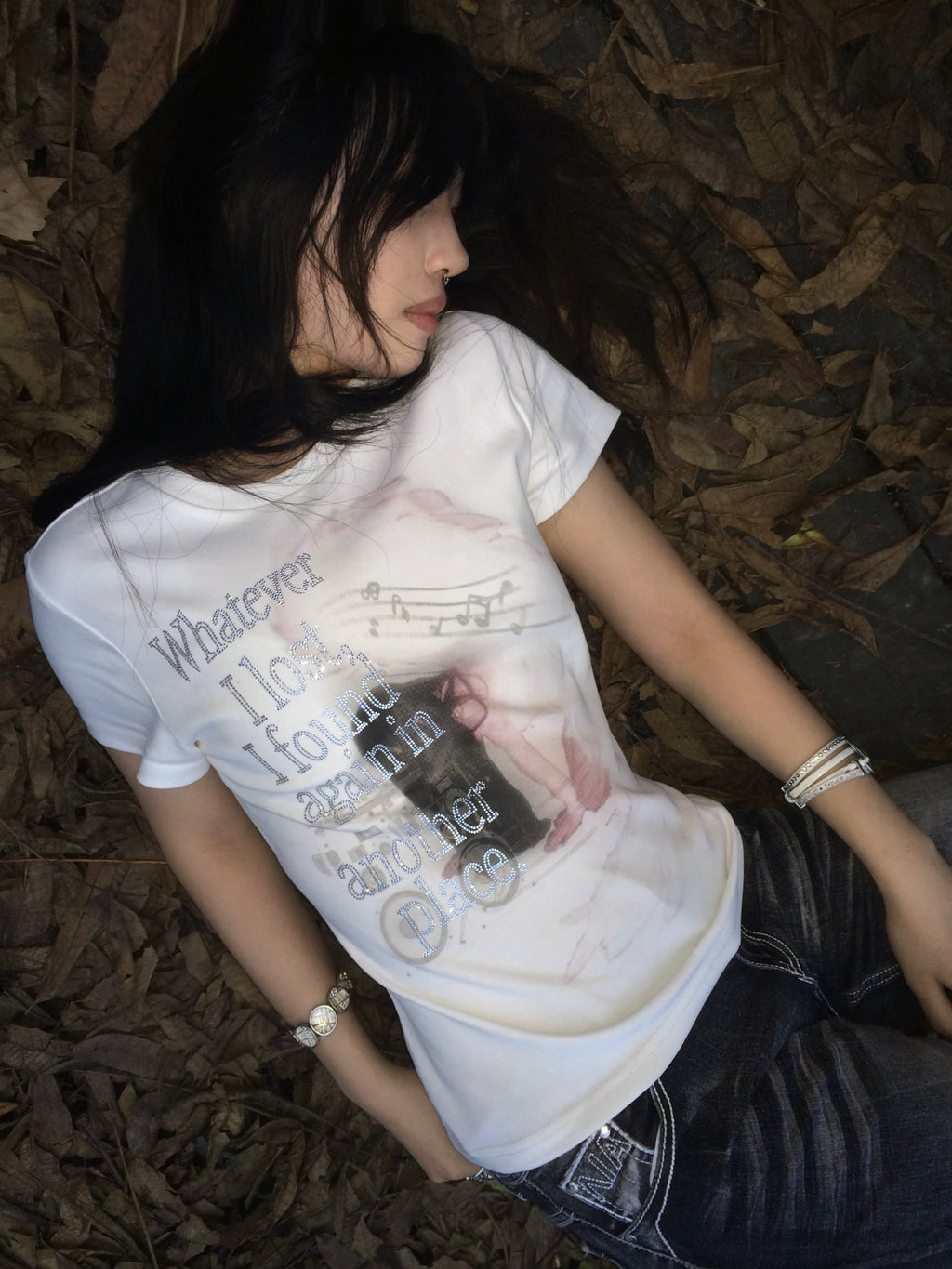 Fallen Angel Rhinestone Tee