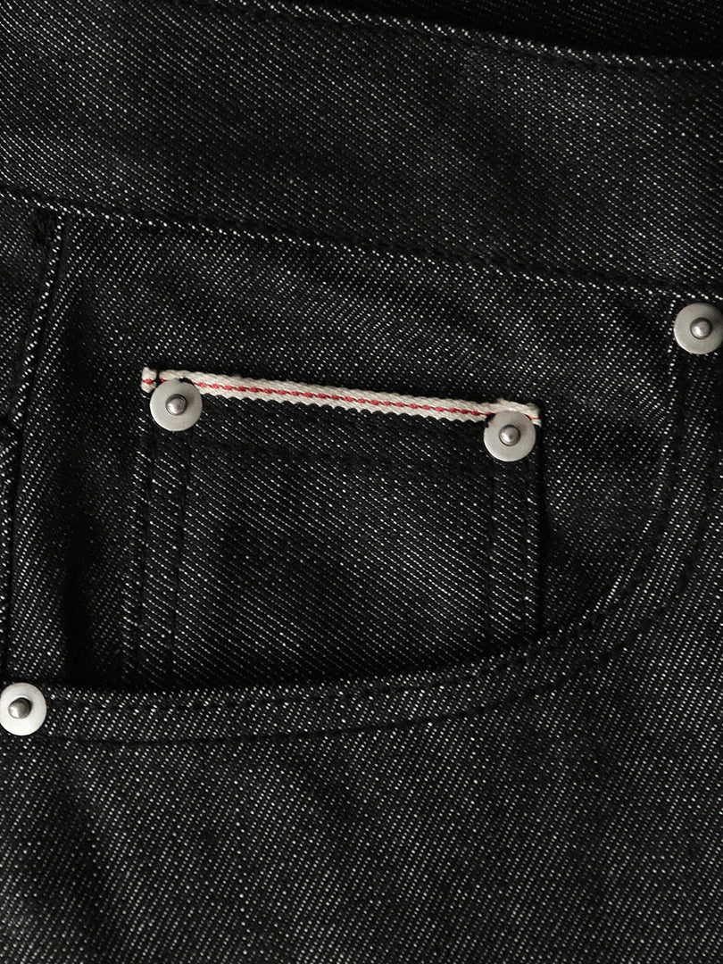 Black Selvedge Wide Jeans