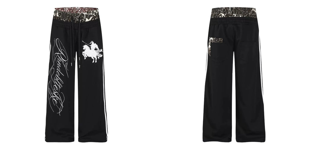 Leopard Panel Letter Sweatpants