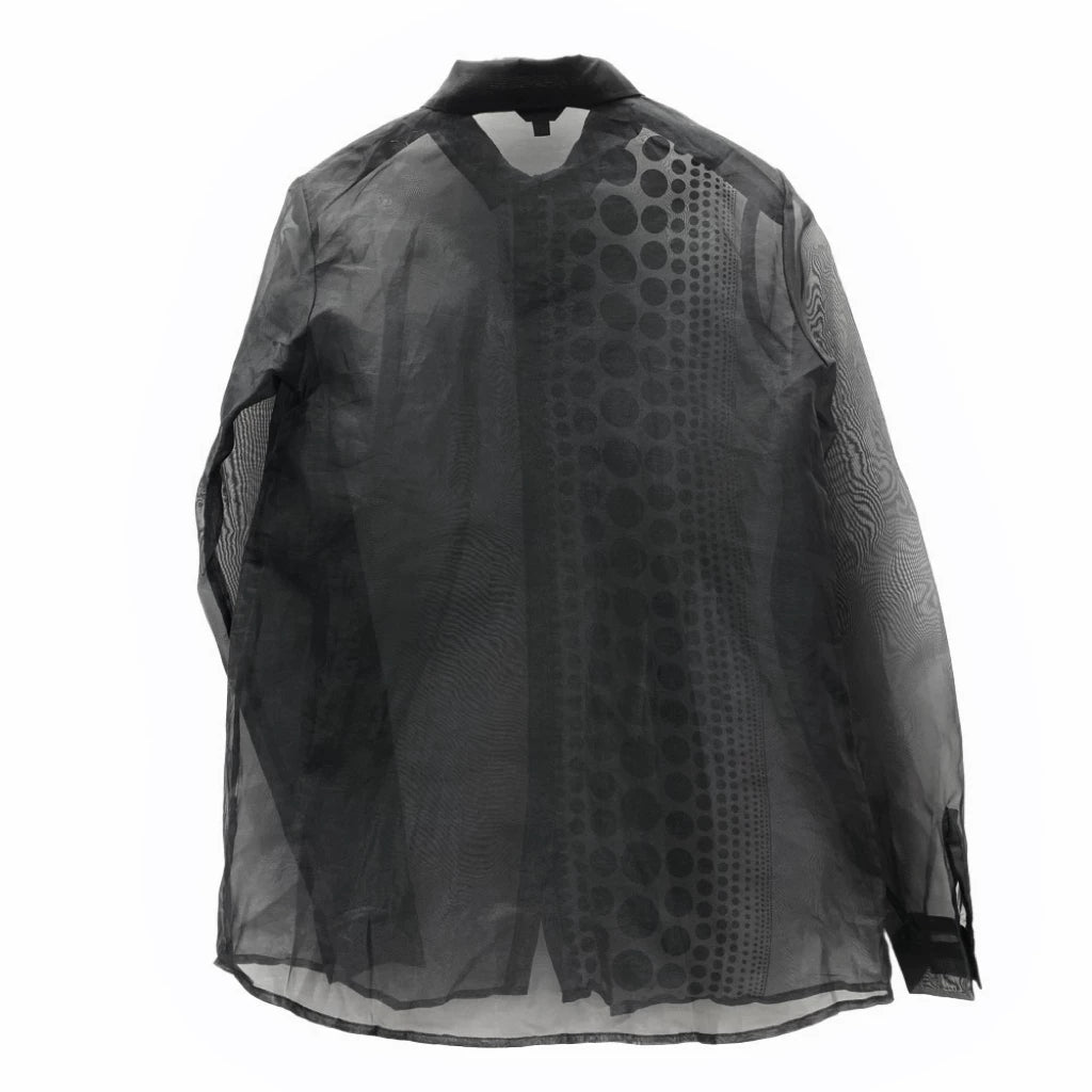 Sheer Organza Print Shirt