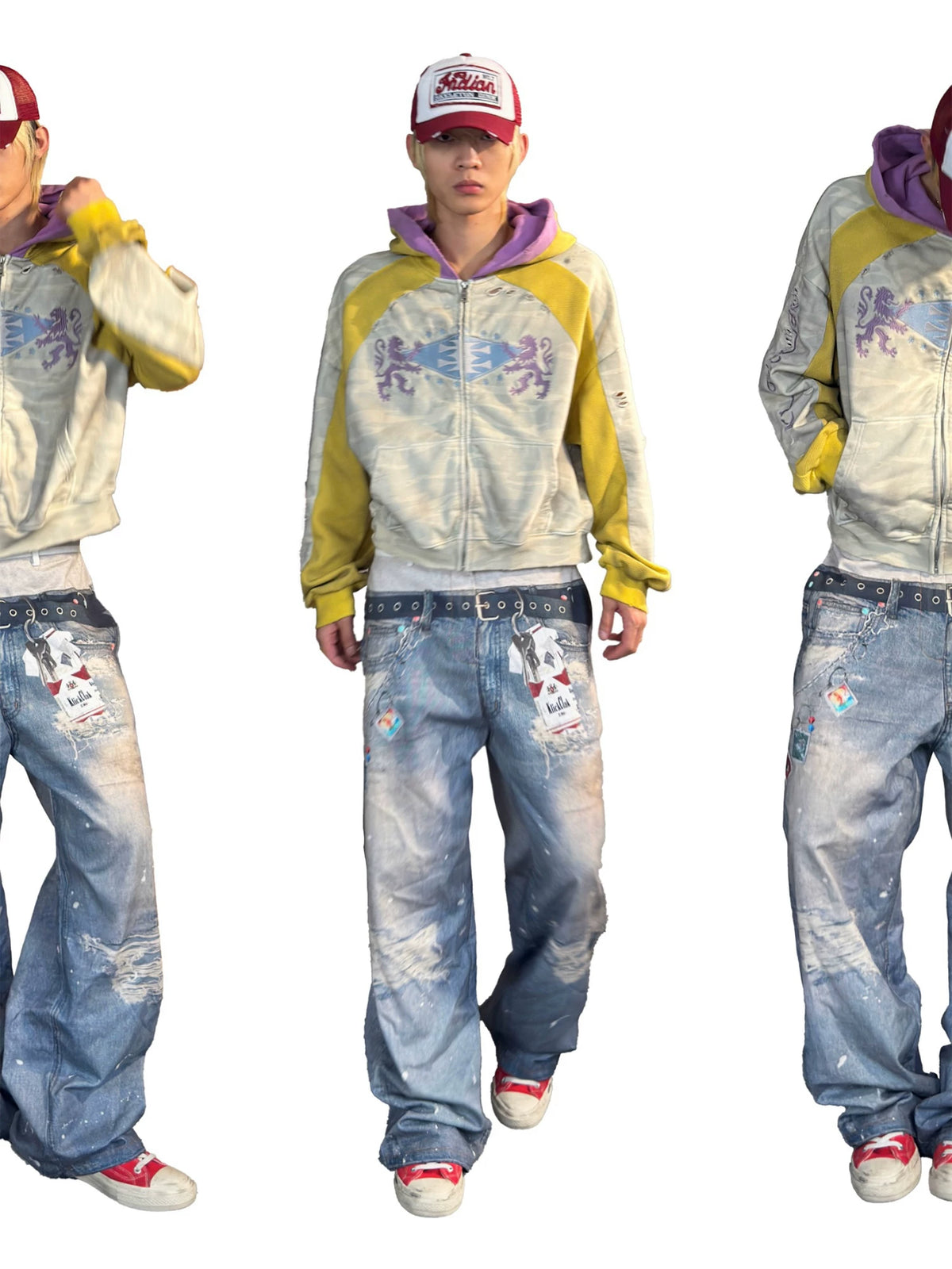Spray-Dyed Waffle Hoodie