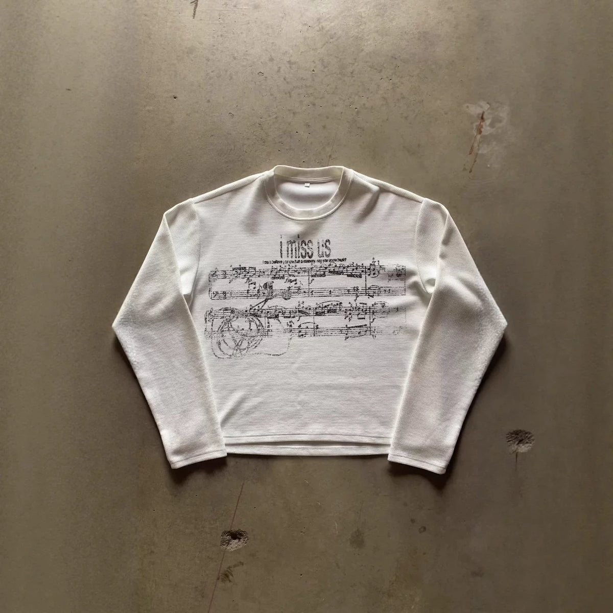 Music Sheet Print Long Sleeve