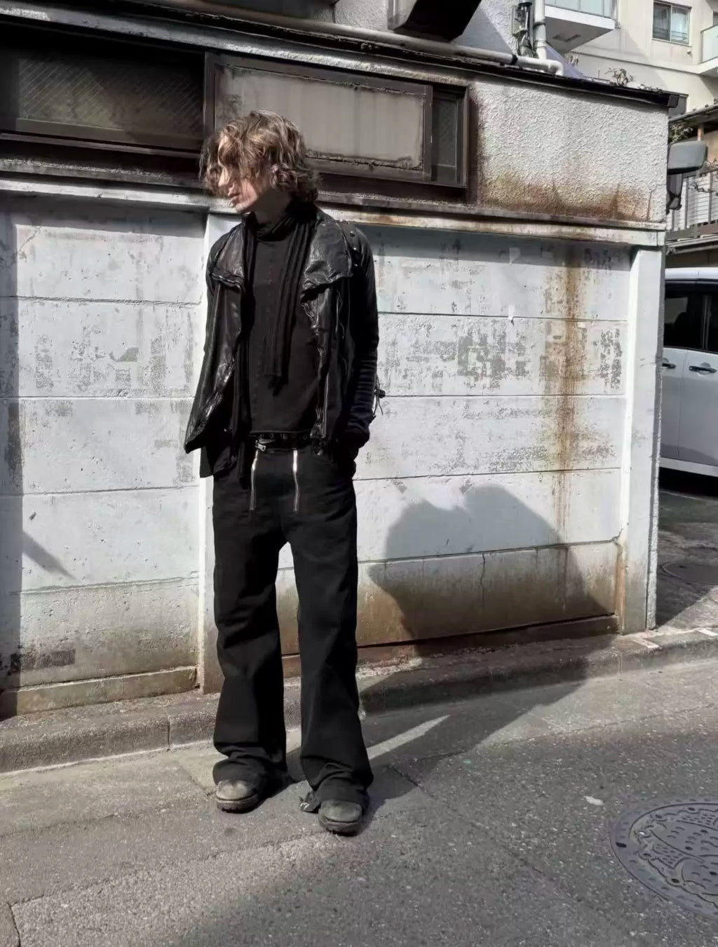 Double Zip Straight Work Jeans