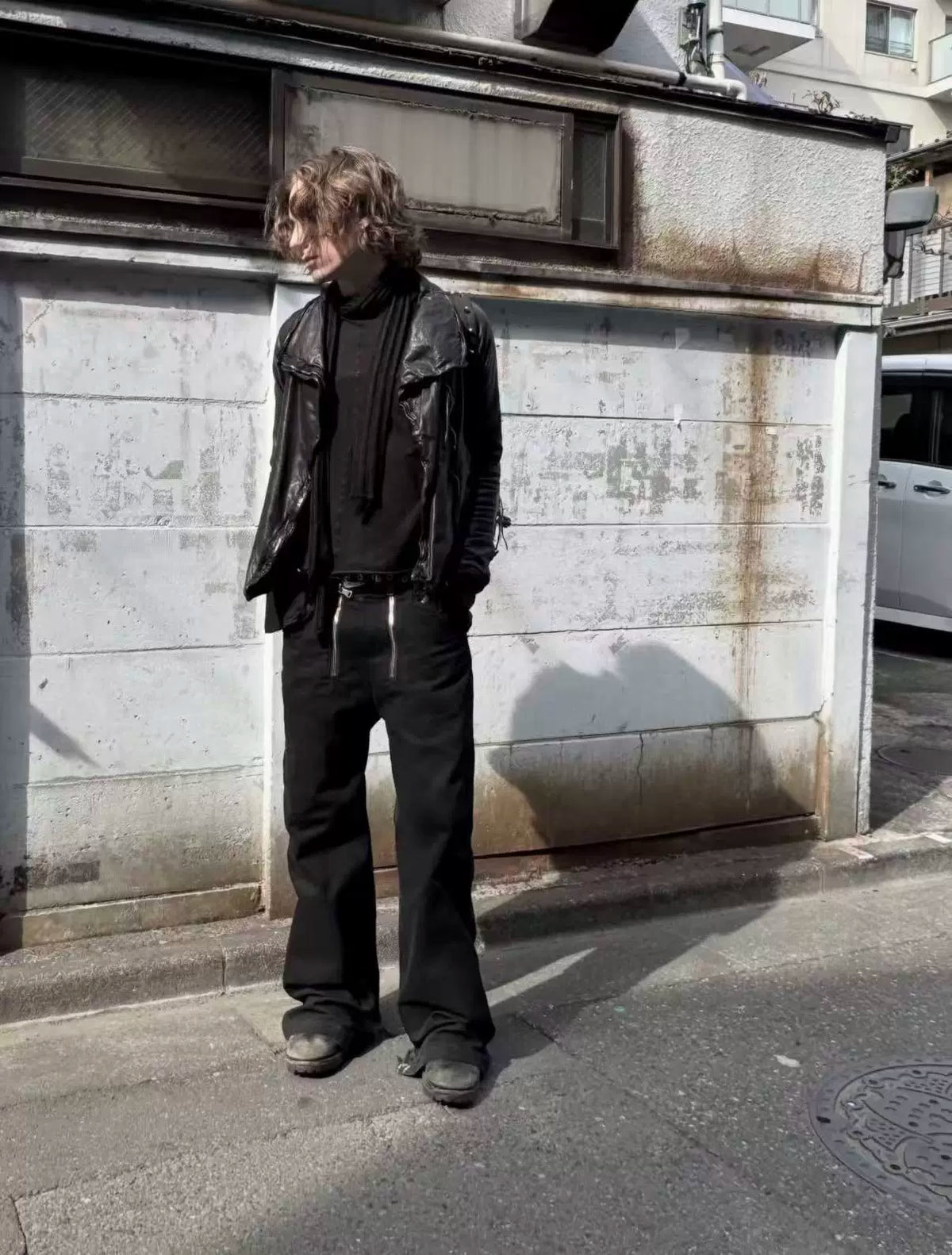 Double Zip Straight Work Jeans