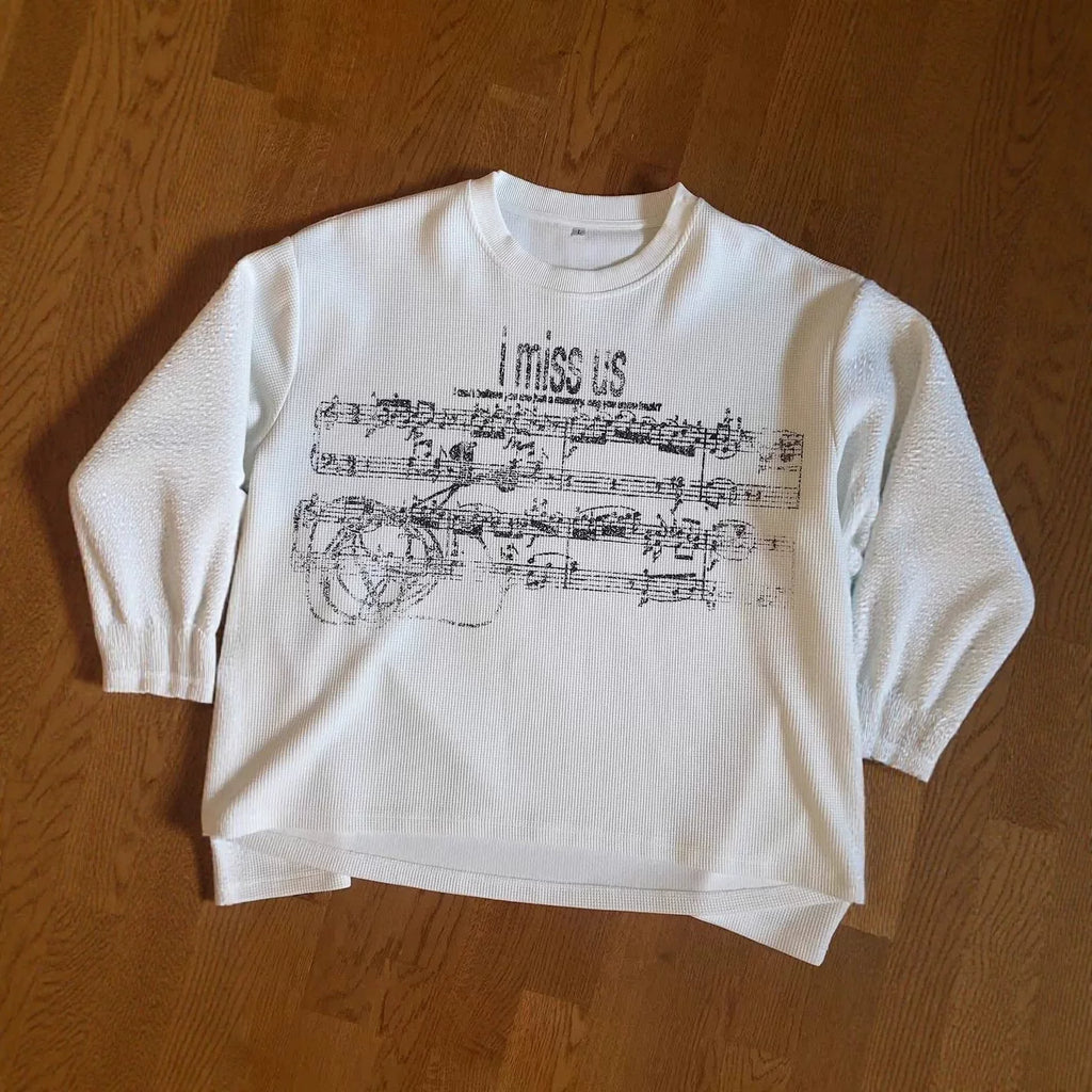Music Sheet Print Long Sleeve