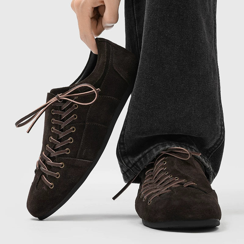 Suede Lace-Up Training Shoes