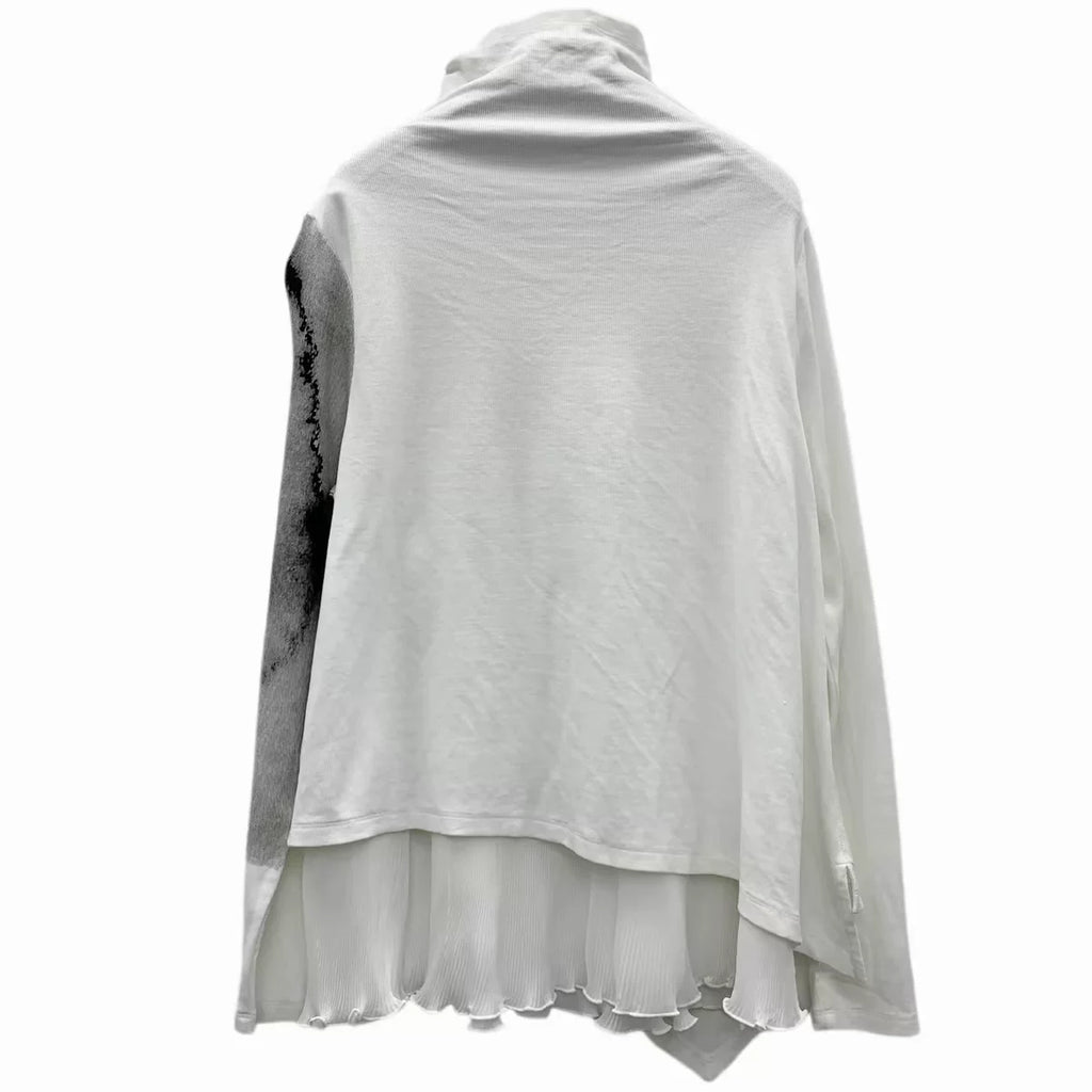 Ink-Dyed High Neck Top