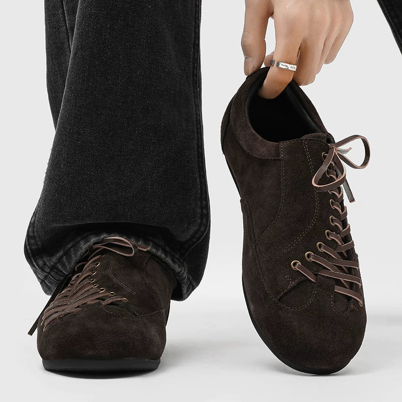 Suede Lace-Up Training Shoes