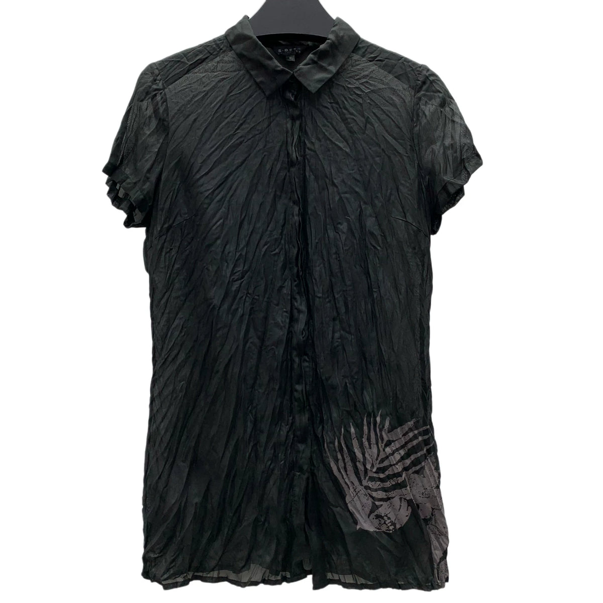 Crinkled Chiffon Floral Shirt