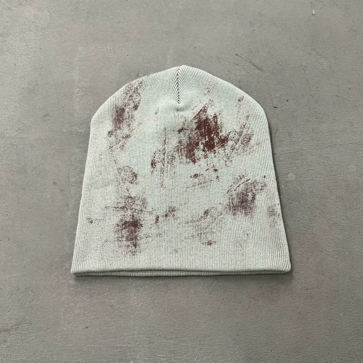 Distressed Cross Knit Beanie
