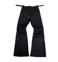 Waxed Biker Flare Pants