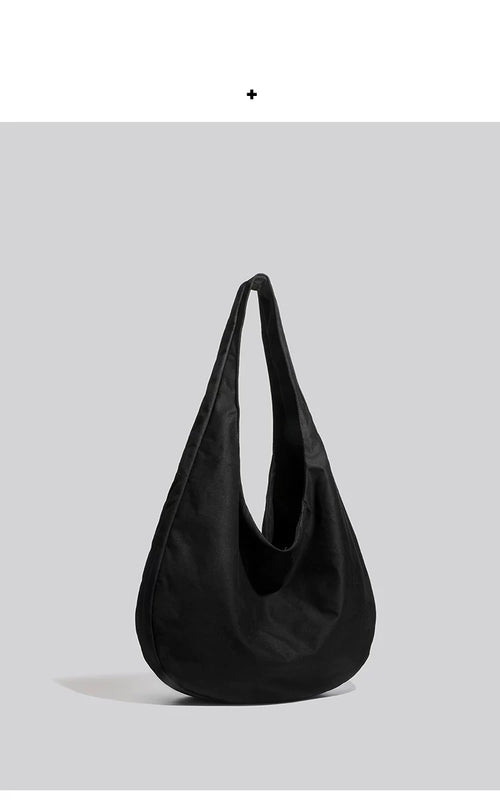 Black Canvas Slouch Tote