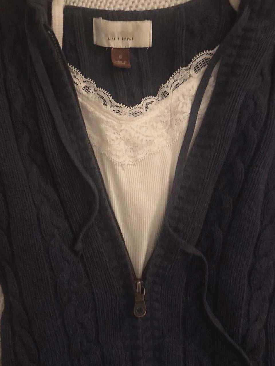 Hooded Rib Knit Cardigan