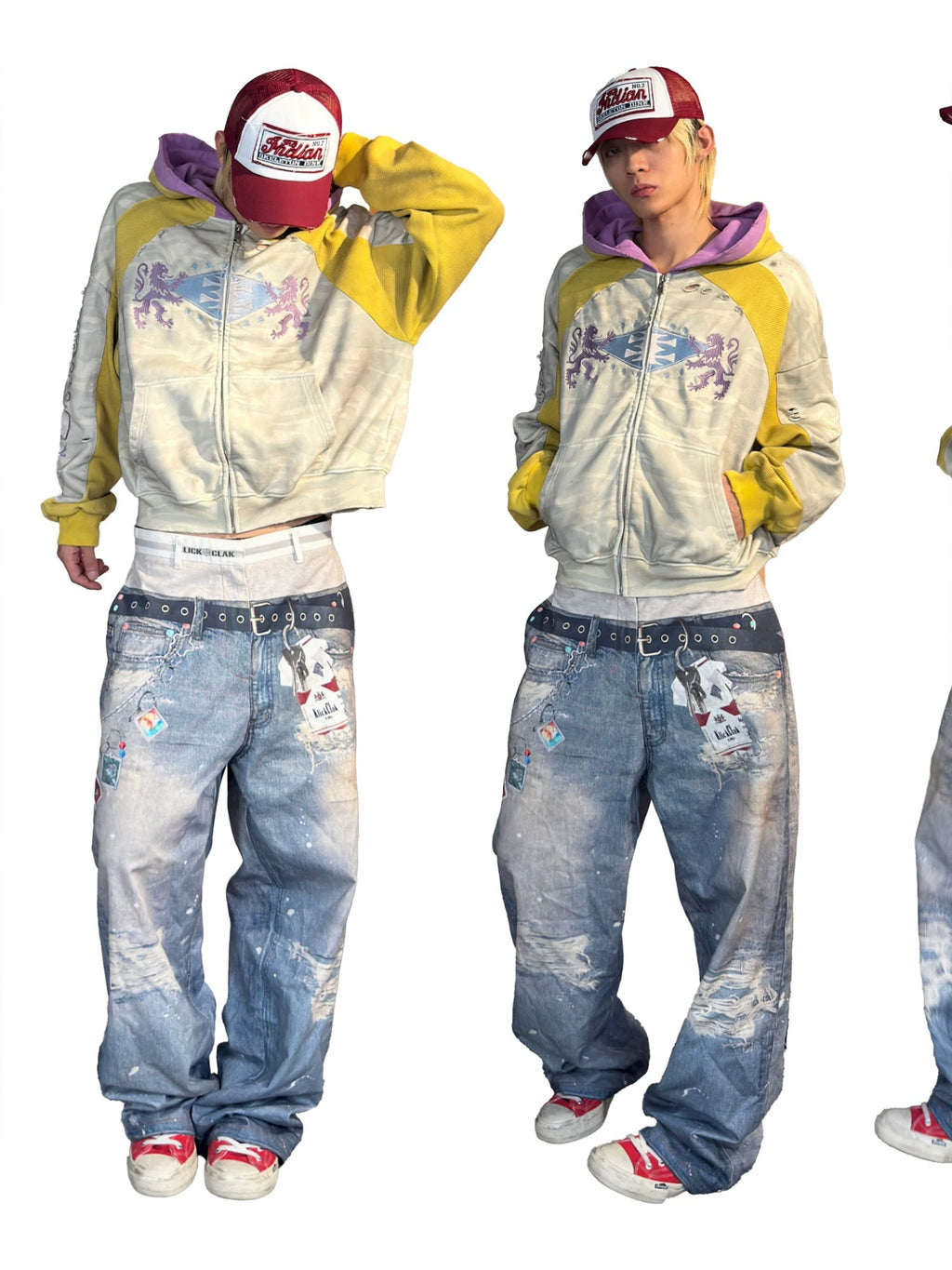Spray-Dyed Waffle Hoodie