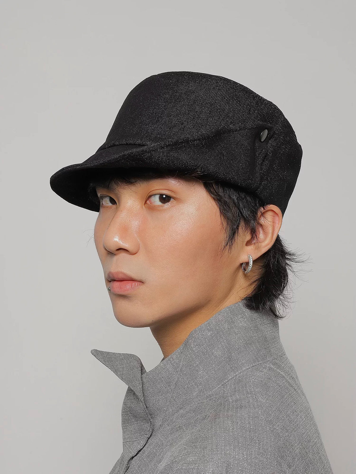 Foldable Brim Denim Cap