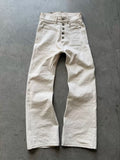 Five-Button Raw Denim Jeans
