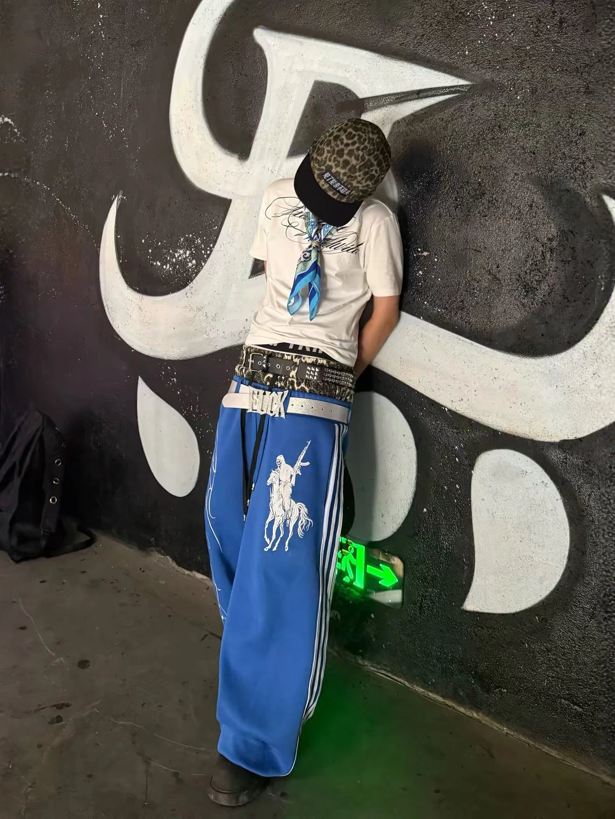 Leopard Panel Letter Sweatpants